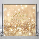 Lofaris Gold Bokeh Glitter Custom Name Birthday Bash Backdrop