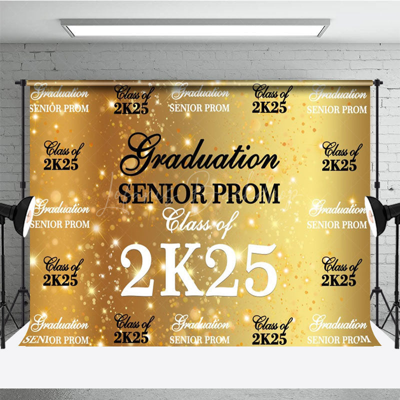 Lofaris Gold Bokeh Sparkle Step And Repeat Graduation Backdrop