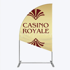 Lofaris Gold Casino Royale Inspired Half Moon Arch Backdrop James Bond 007 Themed Party Decor Art Deco Adult Birthday