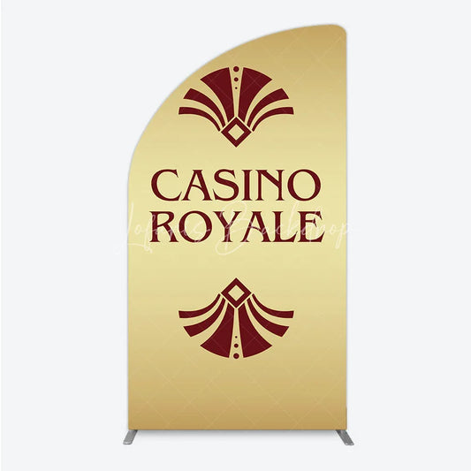 Lofaris Gold Casino Royale Inspired Half Moon Arch Backdrop James Bond 007 Themed Party Decor Art Deco Adult Birthday