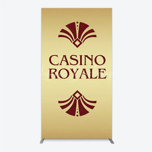 Lofaris Gold Casino Royale Inspired Rectangle Backdrop James Bond 007 Themed Party Decor Art Deco Adult Birthday