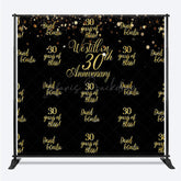 Lofaris Gold Custom Step And Repeat Anniversary Backdrop