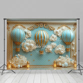 Lofaris Gold Flower Carving Hot Air Balloon Cake Samsh Backdrop