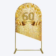 Lofaris Gold Glitter Balloons 60th Birthday Arch Backdrop