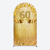 Lofaris Gold Glitter Balloons 60th Birthday Arch Backdrop