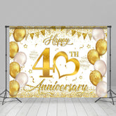 Lofaris Gold Glitter Sparks Happy 40Th Anniversary Backdrop