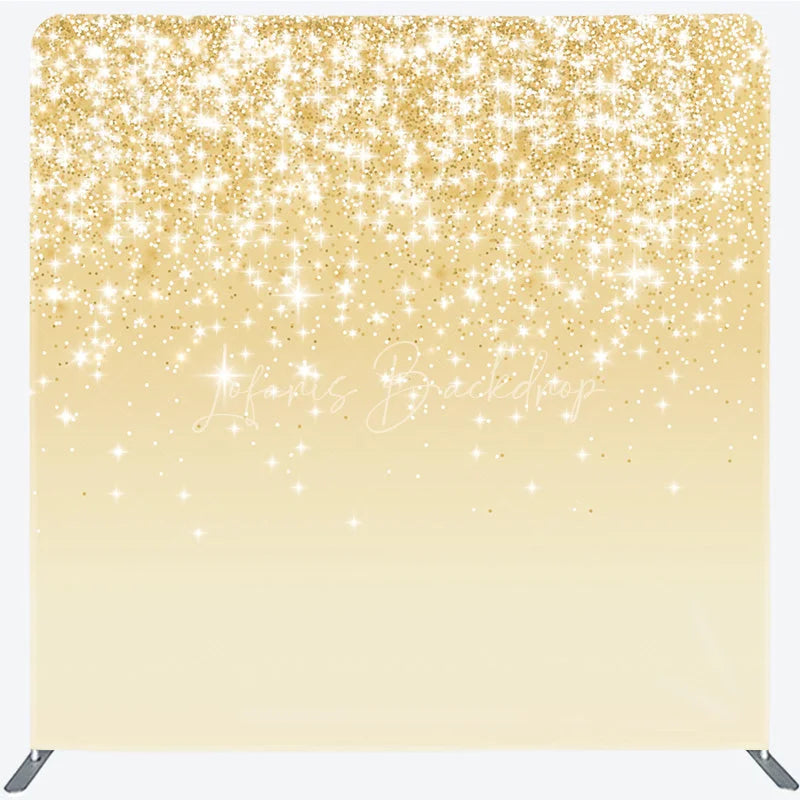 Lofaris Gold Glitter Tension Fabric Backdrop Shining Sparkles Bokeh Decor Luxury Abstract Theme Background for Prom Party
