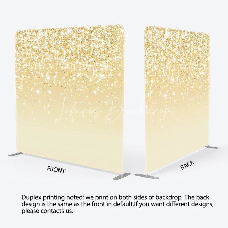 Lofaris Gold Glitter Tension Fabric Backdrop Shining Sparkles Bokeh Decor Luxury Abstract Theme Background for Prom Party