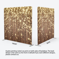Lofaris Gold Glitter Wooden Bokeh Tension Fabric Backdrop