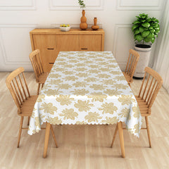 Lofaris Gold Leaf Print Home Party Rectangular Tablecloth