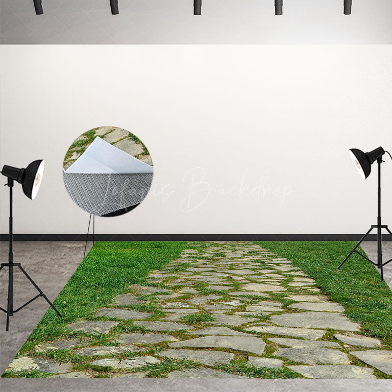 Lofaris Gold Light Glitter Green Forest Room Set Backdrop
