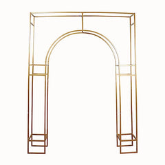 Lofaris Gold Metal Heavy Duty Rectangular Arch Stand 3D in Arc de Triomphe Style Floral Balloon Frame Wedding