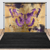 Lofaris Gold Purple Abstract Butterfly Combo Set Backdrop