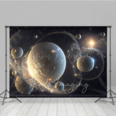 Lofaris Gold Sparkle Galactic Bubbles Fine Art Photo Backdrop