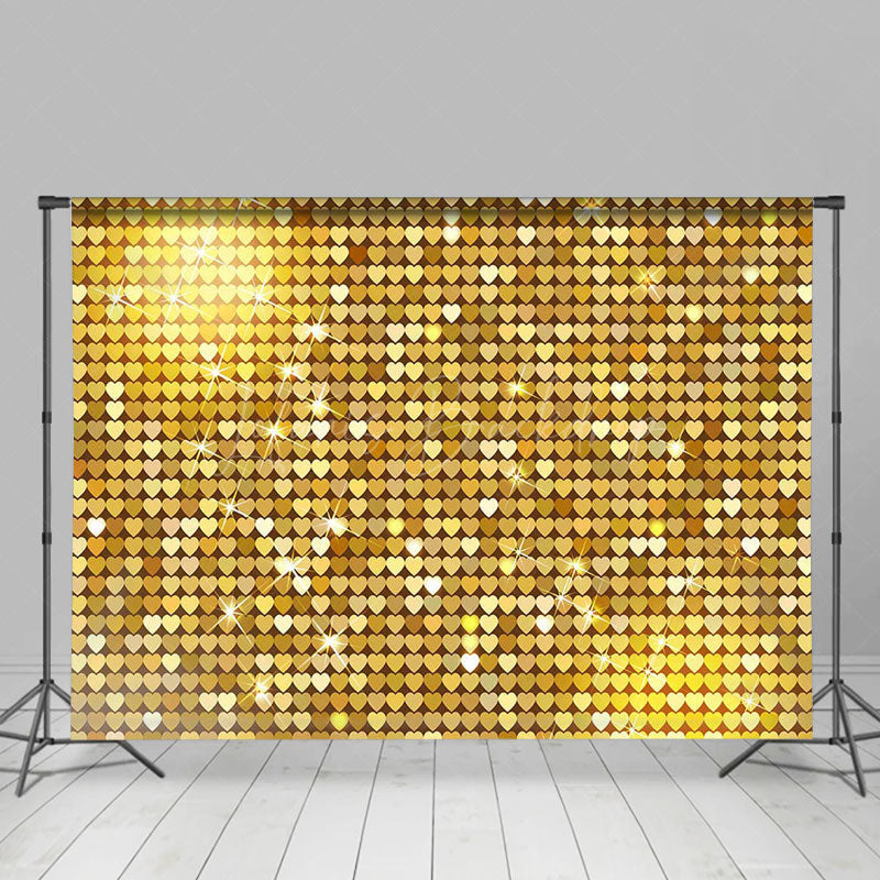 Lofaris Gold Sparkle Sequins Marbled Floor Room Set Backdrop