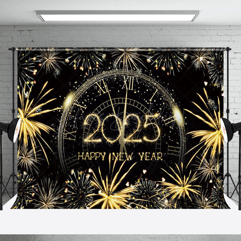 Lofaris Gold Sparks Dial Countdown 2025 New Year Backdrop