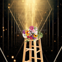 Lofaris Gold Thread Sacred Way Bokeh Photography Backdrop