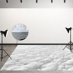 Lofaris Gold White Balloon Bear Cake Smash Room Set Backdrop