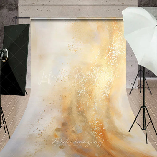 Lofaris Golden Abstract Texture Sweep Backdrop Elegant Artistic Portrait Background for Professional Photography