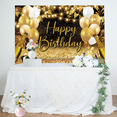 Lofaris Golden Balloons Gift Bokeh Vibe Birthday Backdrop
