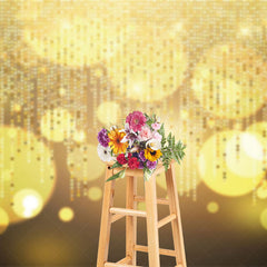 Lofaris Golden Brown Blurred Glitter Photography Backdrop