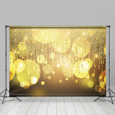 Lofaris Golden Brown Blurred Glitter Photography Backdrop