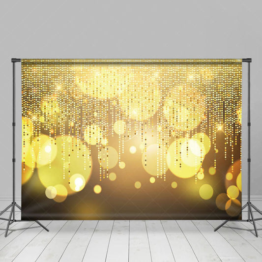 Lofaris Golden Brown Blurred Glitter Photography Backdrop