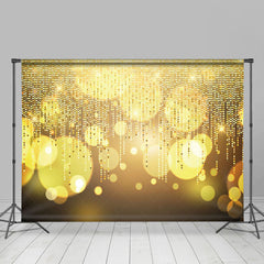 Lofaris Golden Brown Blurred Glitter Photography Backdrop
