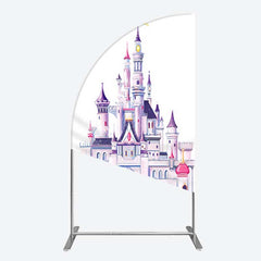 Lofaris Gorgeous Castle Princess Birthday Half Moon Arch Backdrop