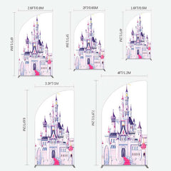 Lofaris Gorgeous Castle Princess Birthday Half Moon Arch Backdrop