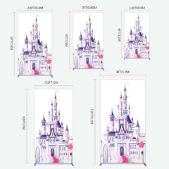 Lofaris Gorgeous Castle Princess Birthday Rectangle Backdrop