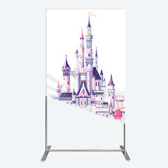 Lofaris Gorgeous Castle Princess Birthday Rectangle Backdrop