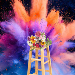 Lofaris Gorgeous Colorful Powder Burst Abstract Photo Backdrop