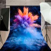 Lofaris Gorgeous Colorful Powder Burst Abstract Sweep Backdrop