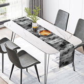 Lofaris Gothic Halloween Table Runner with Black and Grey Spider Web for Spooky Modern Party Decor