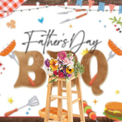 Lofaris Gourmet Picnic Happy Fathers Day Bbq Party Backdrop