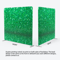 Lofaris Gradient Green Glitter Bokeh Square Tension Backdrop