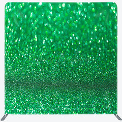 Lofaris Gradient Green Glitter Bokeh Square Tension Backdrop
