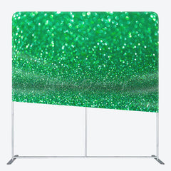 Lofaris Gradient Green Glitter Bokeh Square Tension Backdrop