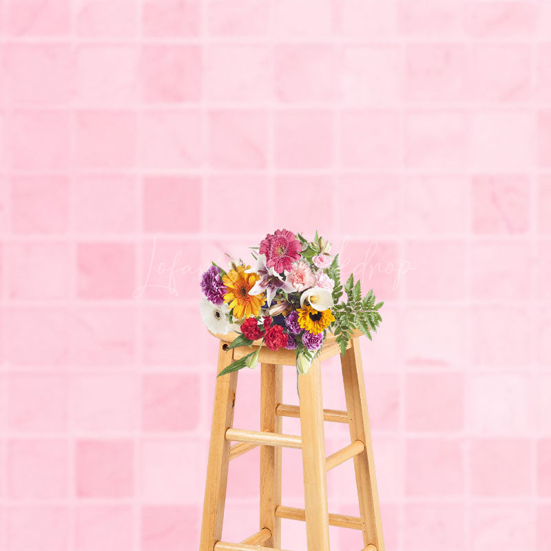Lofaris Gradient Pink Bricks Summer Vibe Pattern Backdrop
