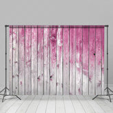 Lofaris Gradient Pink Grey Wood Grain Photography Backdrop