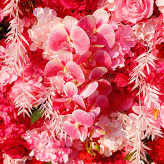 Lofaris Gradient Pink White Rose Artificial Flower Wall