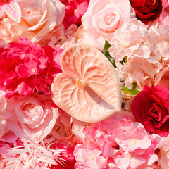 Lofaris Gradient Pink White Rose Artificial Flower Wall