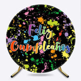 Lofaris Graffiti Feliz Cumplcanos Round Birthday Backdrop