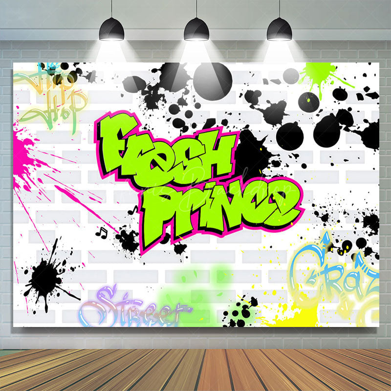 Lofaris Graffiti Fresh Prince Brick Wall Birthday Backdrop
