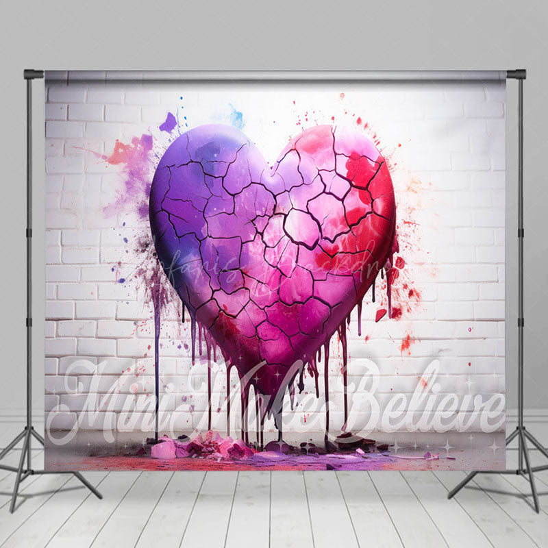 Lofaris Graffiti Red Love Valentines Day Room Set Backdrop