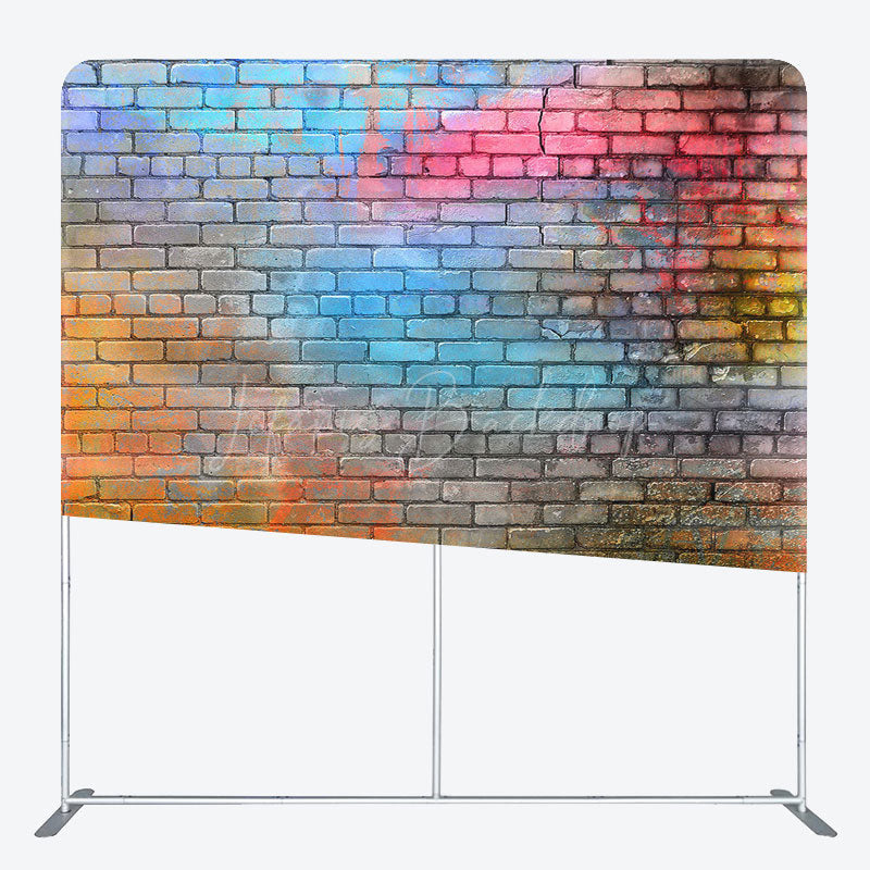 Lofaris Graffiti Wall Colored Photo Square Tension Backdrop