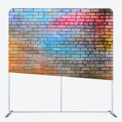 Lofaris Graffiti Wall Colored Photo Square Tension Backdrop