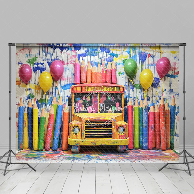 Lofaris Graffiti Wall Colorful Back To School Studio Backdrop