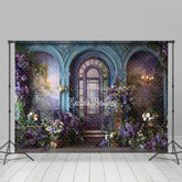 Lofaris Grand Conservatory Archway Photography Backdrop Purple Lilac Floral Decor Elegant Palace Wedding Background